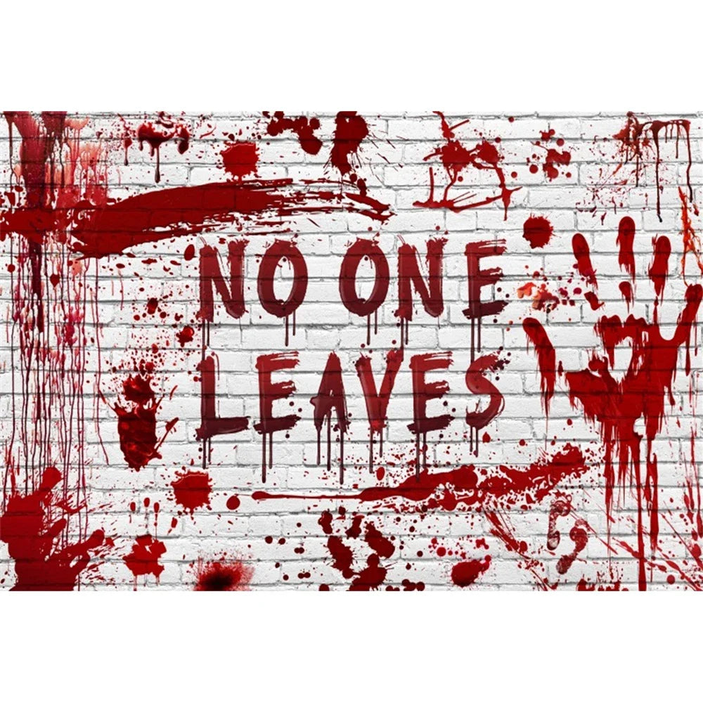 Horror Halloween Scary Blood Splatter Backdrop Red Blood Dripping Ghost Shadow Zombie Vampire Photography Background Studio