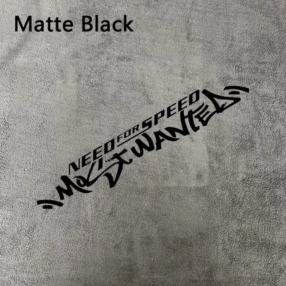 1pc Need For Speed Most Wanted Text Vinyl Sticker Waterproof Tuning Decal for Car Door Hood Window Side Body Decor