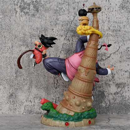 27cm Dragon Ball Tao Pai Pai Son Goku Karin Tower Figurine DBZ Anime PVC Action Figures Collection Toy for Kids Gift