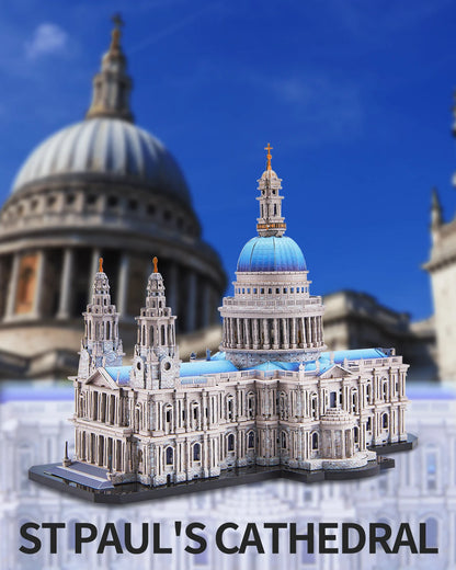 Piececool 3D Metal Model Kits St. Paul's Cathedral Building Blocks 3D Metal Puzzles for Adult Brain Teaser DIY Model Jigsaw Gift