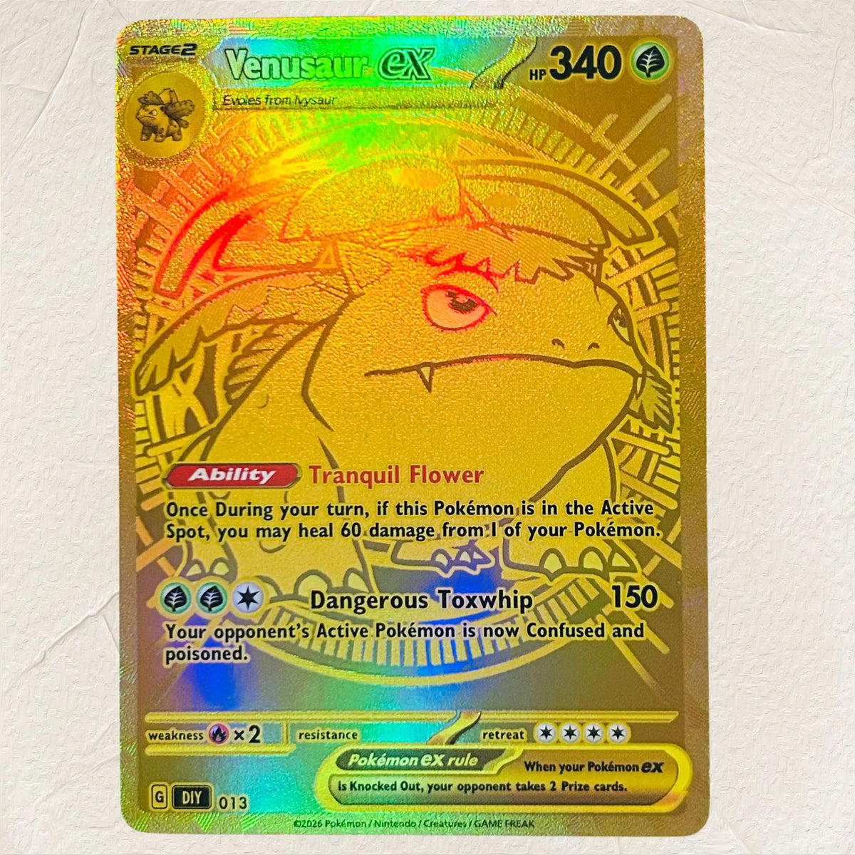 DIY Mew EX 012 Gold Foil Texture Cards English Version Collectible Grade Premium Anime Collection Cards