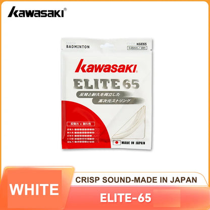 Kawasaki ELITE-65 Badminton String 0.65mm High-quality Elasticity Crisp Sound Badminton Accessory String
