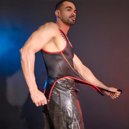 Hot Sexy Oil Glossy Shiny Penis Sheath Bodysuit Men One Pieces Thong Gays Tights Exotic Lingerie Leotard Sissy Sex Porno Clothes