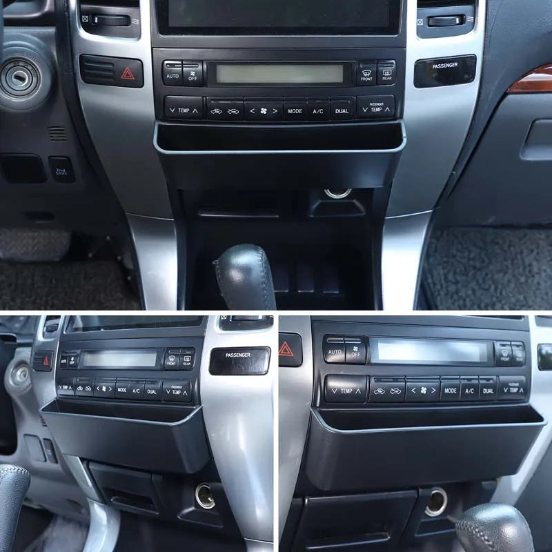 For Toyota Land Cruiser Prado 2003-2009 Car Center Console AC Adjustment Panel Storage Box Hanging Organizer Accessories