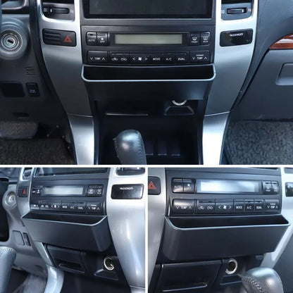 For Toyota Land Cruiser Prado 2003-2009 Car Center Console AC Adjustment Panel Storage Box Hanging Organizer Accessories
