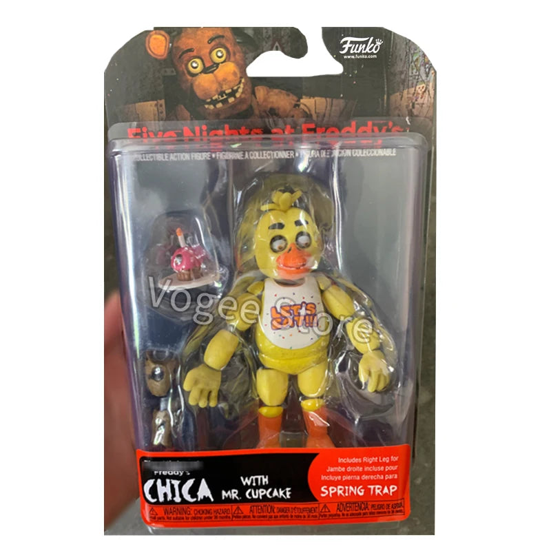 FNAF Figures Freddy Bonnie Foxy Chica Fazbear Bear Action Figure PVC Collection Sundrop Moondrop Figurine Model Doll Toys Gifts