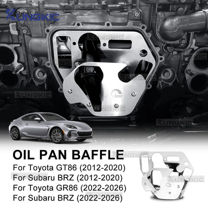 For Subaru BRZ ZC6 ZD8 Toyota GT86 GR86 ZN6 ZN8 2012-2026 Engine Oil Pan Baffle Plate Racing Protective Kit Stainless Steel