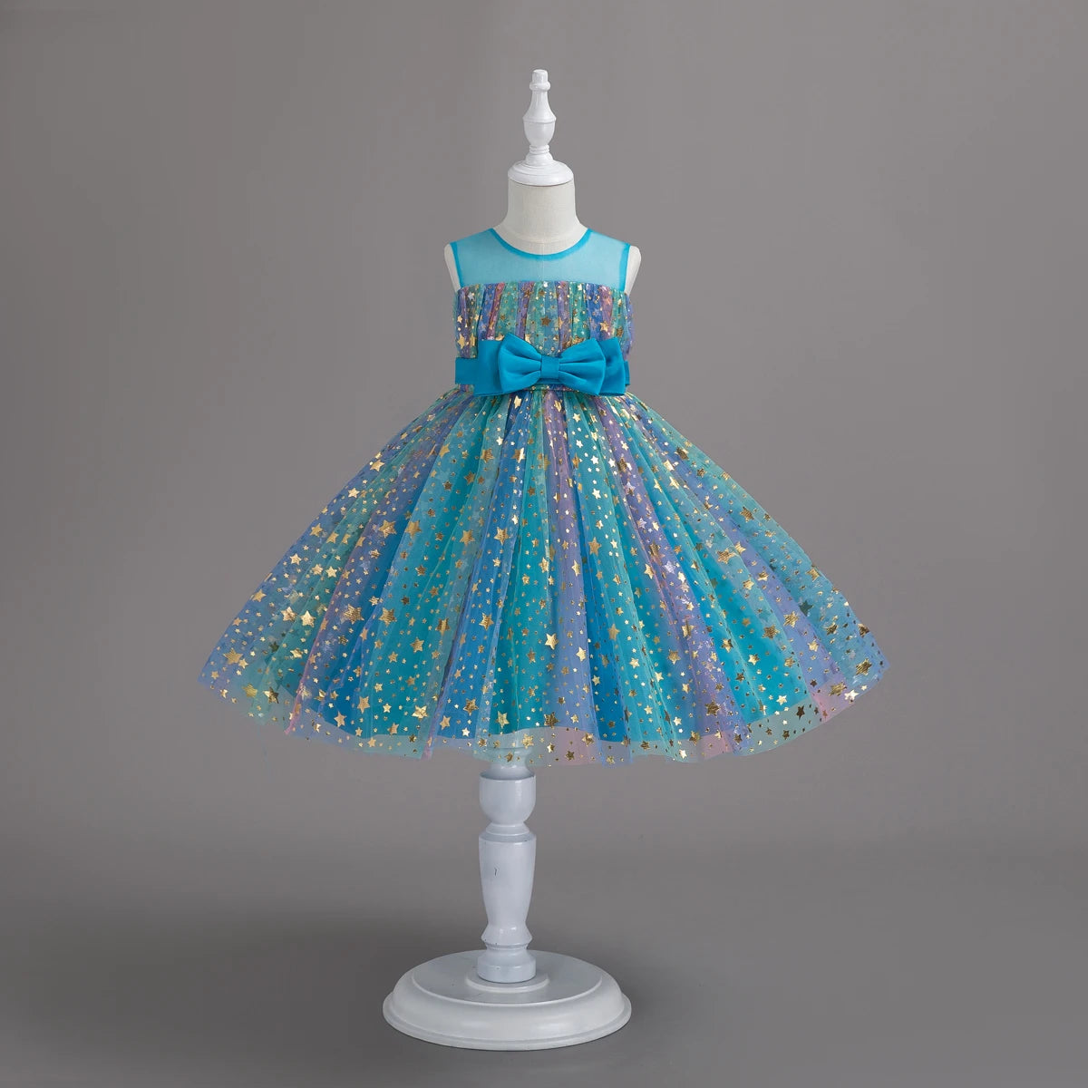 1-10 Years Baby Girl Clothing Rainbow Sequins Dress For Christmas Halloween Brithday Party Kid Girl Wedding Princess Dresses