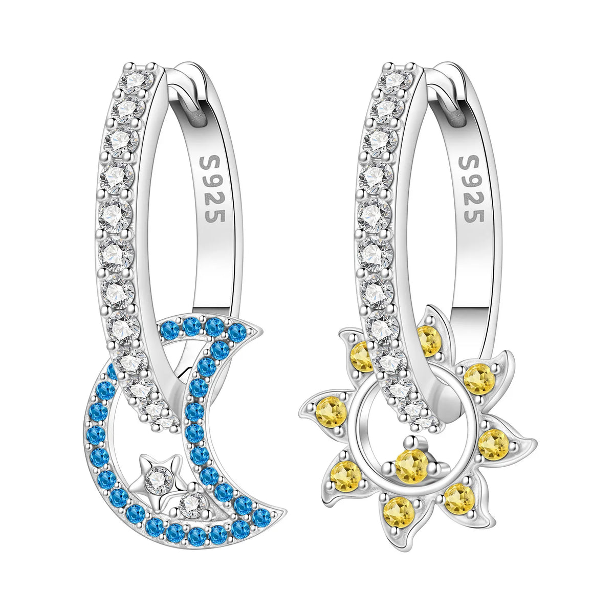 Orstarry 925 Sterling Silver Asymmetric Design Earring Key Lock Earrings Drop Earrings For Women Party Gifts Trendy Jewelry