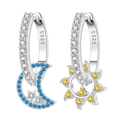 Orstarry 925 Sterling Silver Asymmetric Design Earring Key Lock Earrings Drop Earrings For Women Party Gifts Trendy Jewelry