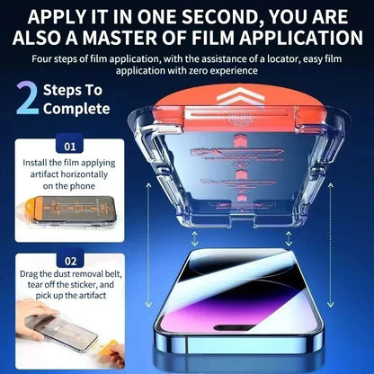 10PCS Privacy Screen Protector Dust Free Installation Protector for iPhone 15 14 13 12 11 16 17 Pro Max Anti-Spy Tempered Glass