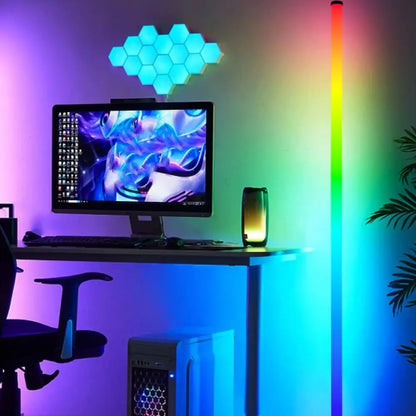 Color Changing RGB Floor Lamp Bluetooth APP Control Remote Control Atmosphere Light USB Power Dimmable Standing Light