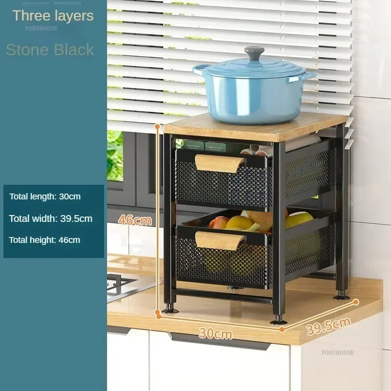 Household Movable Narrow Kitchen Organizer Cart With Wheel Multi-layer Vegetable Auxiliary Cartss Drawer Type Kitchen Trolleys k