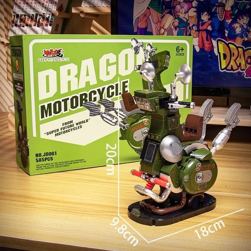 Dragon Ball Series Motorcycle Off-Road Vehicle Bulma Goku Mount Assembled Figures Ornaments Toys Collection Gifts