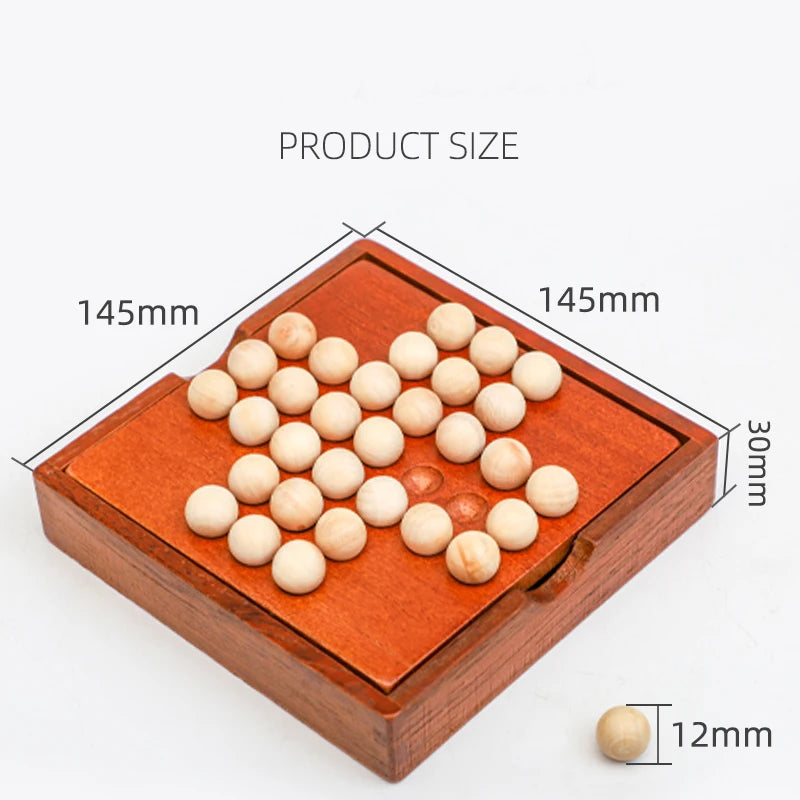 1Set Europe Board Game Single Chess Peg Solitaire Diamond Move Independently Cognitive Ability Toy Classical Educational Toys