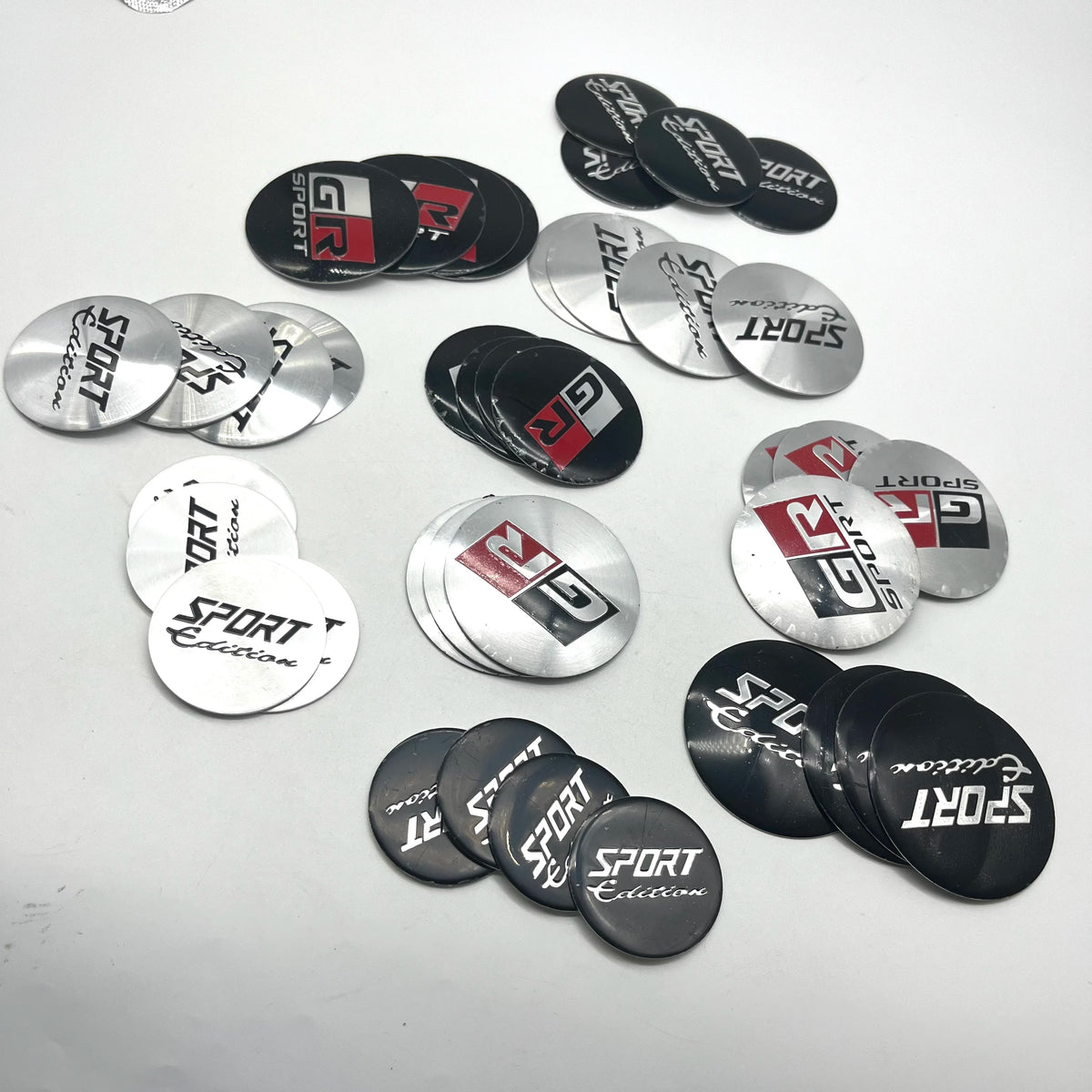4pcs 56mm 60mm 65mm Universal Car Wheel Center HubCap Sticker ABS 3D GR Sport Badge Emblem Sticker Car Styling Auto Accessorie