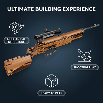 Building Blocks Gun Kar98k Sniper Rifle Type 95 Assault Rifle AK47 Military Bricks Boys DIY Assembly Toy Christmas Gift