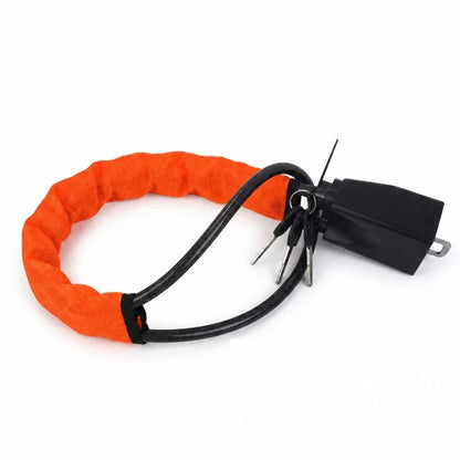Universal Anti Theft Protection Device Car Steering Wheel Lock with Seat Belt Socket Steel Rope for Truck SUV Van RV with Keys
