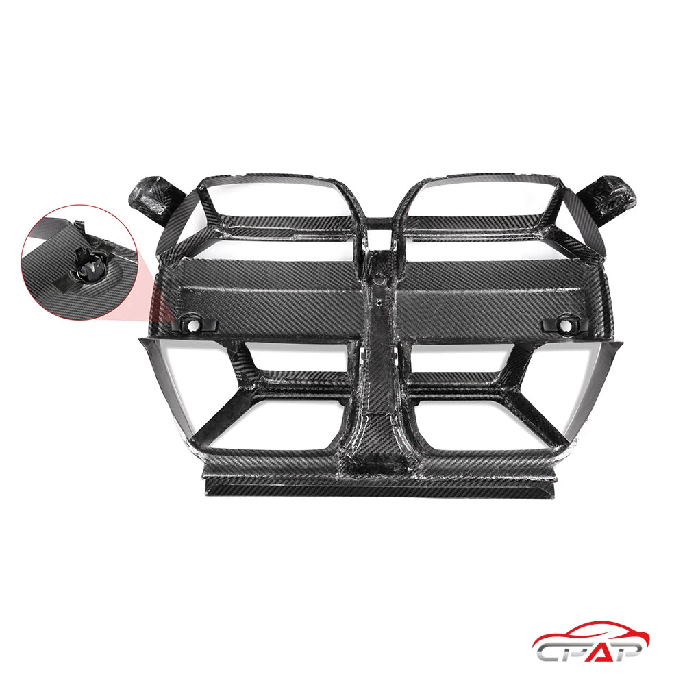 Front Bumper Grilles For BMW G80 G81 M3 G82 G83 M4 2021-IN CSL Style Real Dry Carbon Fiber Hood Car Grille ACC Vent Accessories