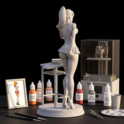 1/24 1/18 1/12 hot student Unpainted Unassembled 3D Printing Model Garage Kits (Requires Painting and Assembly)