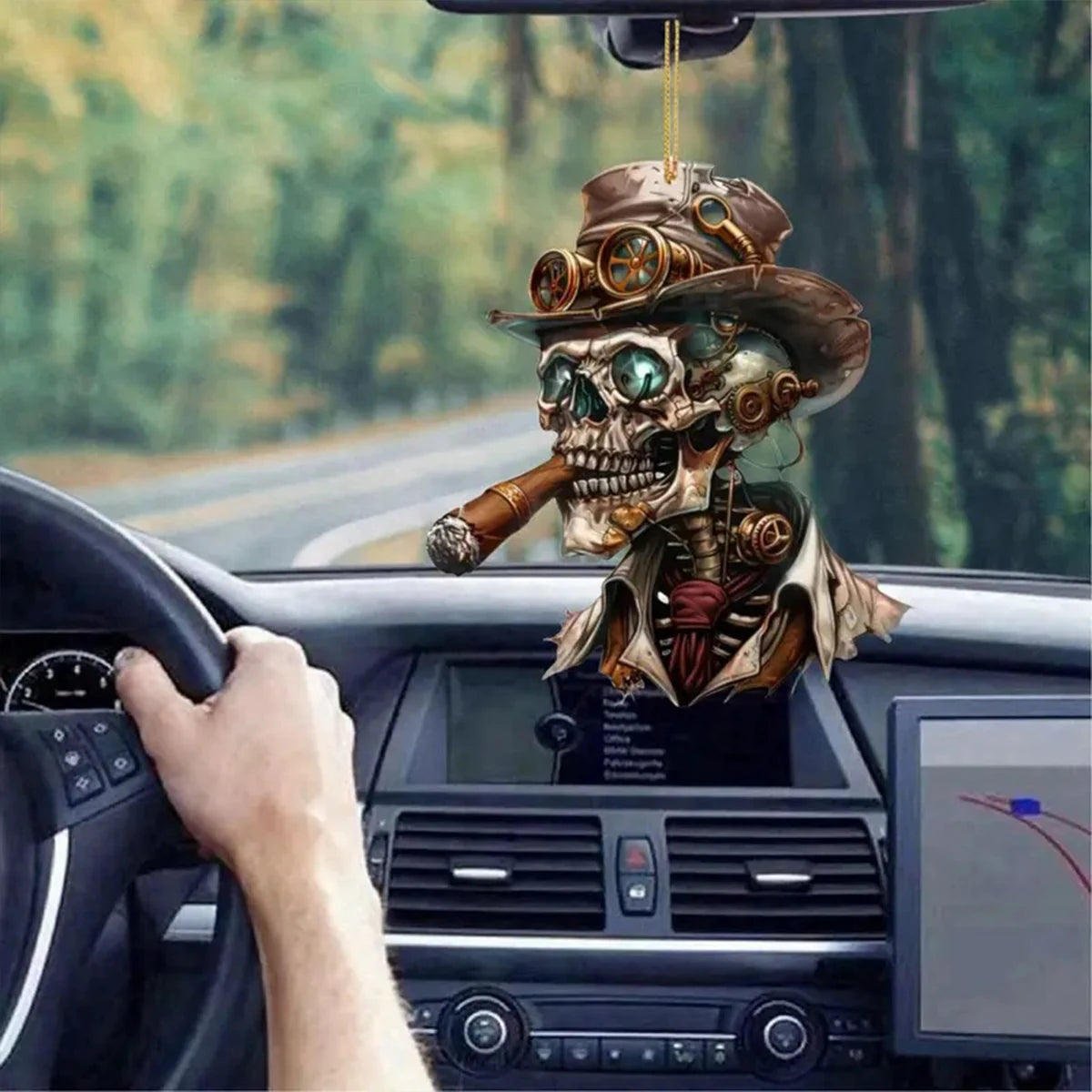 Acrylic Flat Personalized Creative Halloween Decoration, Car Rearview Mirror Pendant