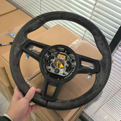 GT Riveted Steering Wheel Frame Black Trim Non-Destructive Replacement for Cayenne Boxster Macan Carrera Boxster Cayman