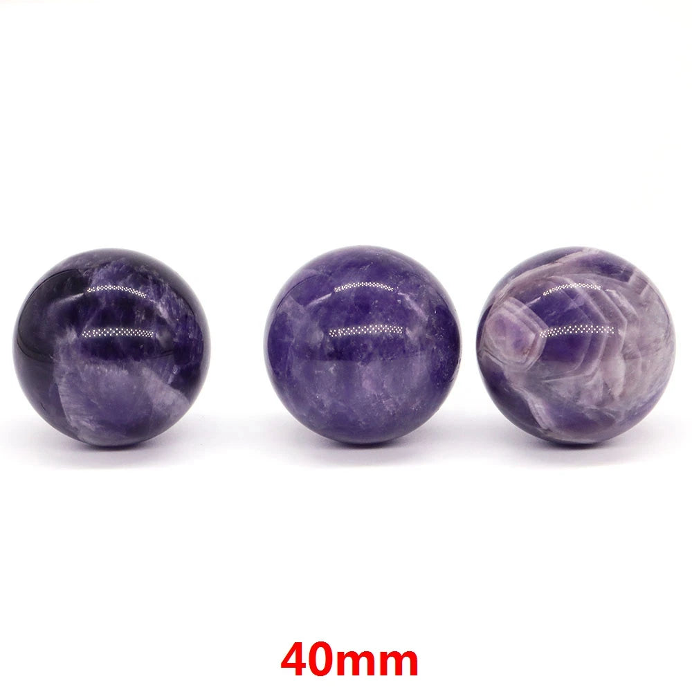 16mm 18mm 20mm 25mm 30mm 40mm Balls Natural Stone Amethyst Crystal Sphere Reiki Healing Mineral Specimen Globe Chakra Home Decor