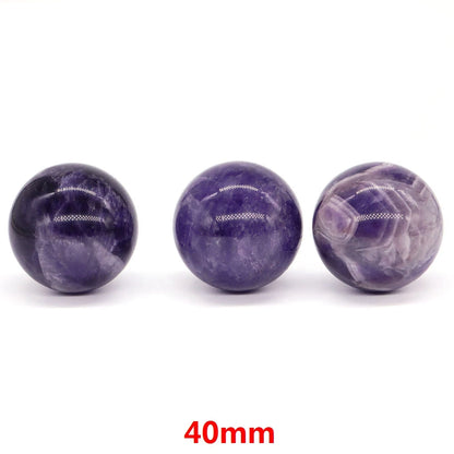 16mm 18mm 20mm 25mm 30mm 40mm Balls Natural Stone Amethyst Crystal Sphere Reiki Healing Mineral Specimen Globe Chakra Home Decor