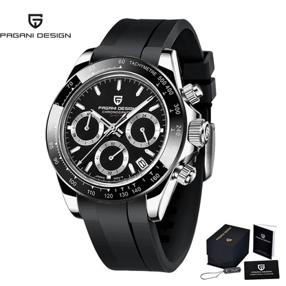 PAGANI Design PD1644 Men Quartz Watches Top Brand Luxury Sports Sapphire Stainless Steel Waterproof Chronograph Reloj Hombre