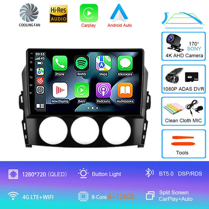 Android 16 Auto Car Radio Video Multimedia Player For Mazda Mx5 2005 - 2012 Navigation GPS Autoradio Head Unit Monitor Carplay
