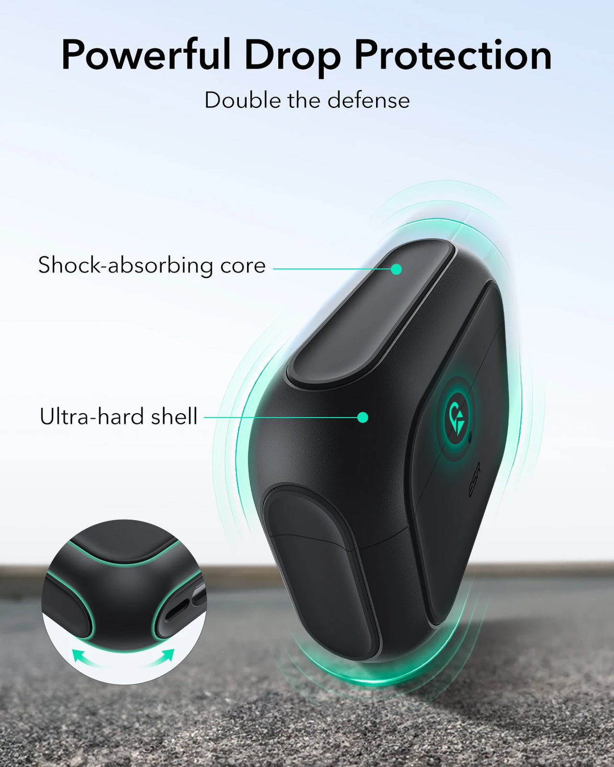 ESR for AirPods Pro 3 Case (2025) Compatible with Airpods Pro 3rd Generation Earphone Case Powerful Drop Protection Cover
