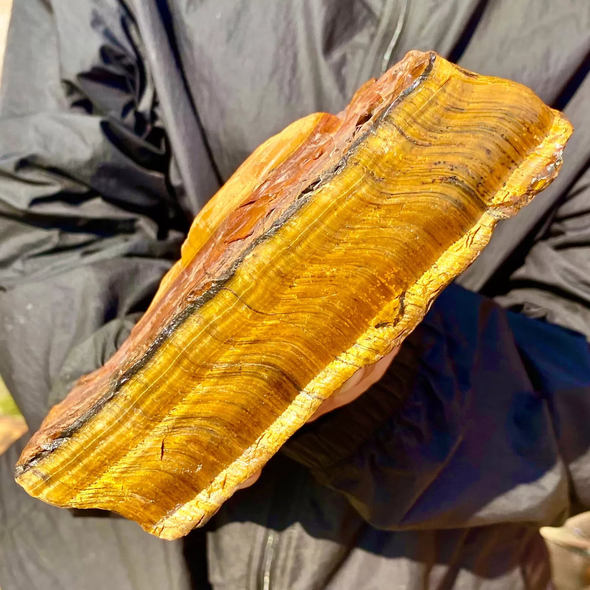 Natural Tiger's Eye Rough Rock, Quartz Crystal Ore, Mineral Specimen Reiki Healing Stone, Super Degaussing Energy Stone