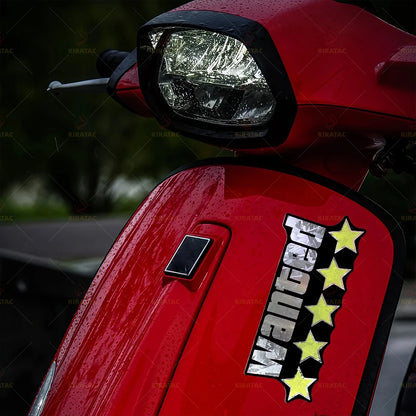 2Pcs/Set Holographic Carbon Silver WANTED Sticker Waterproof Vinyl Decal for Motorcycle Car Scooter Helmet Window Bumper