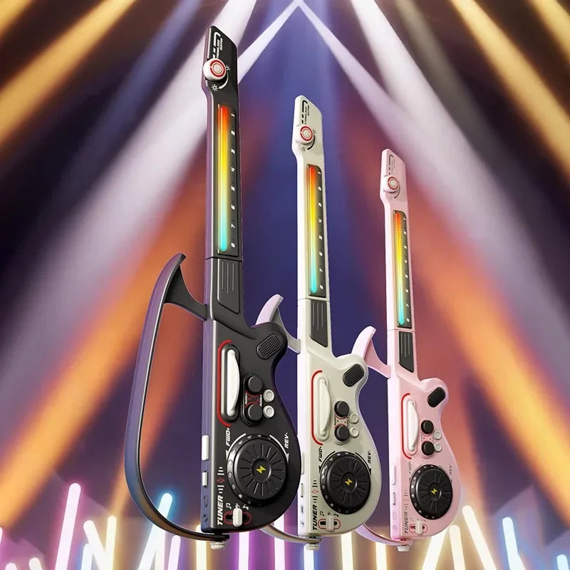 Multifunctional Stringless Electric Guitar Foldable DJ Guitar with Ambient Light Bluetooth Connectivity Musical Instrument Gift