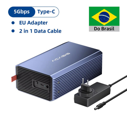 Acasis Dual Bay 3.5/2.5 Inch HDD/SSD Case 60TB External Hard Drive Enclosure SATA to USB Hard Disk Array with RAID Function