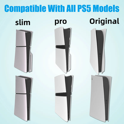 Universal Wall Mount Bracket for PS5, Compatible with PS5 Slim, PS5 Pro and Original Console, Holds Two Controllers Wall Hanger