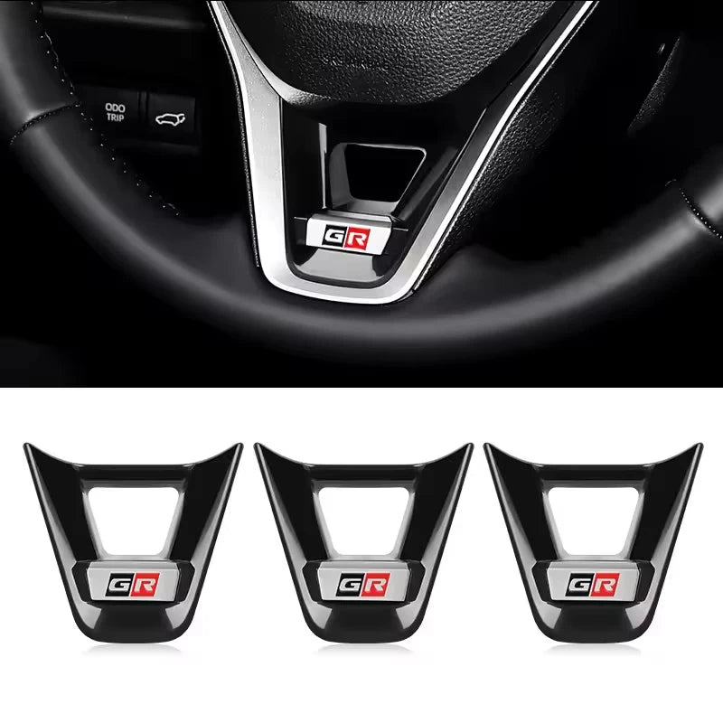 Car Steering Wheel Decoration Fit For GR Corolla 2019-2021 RAV4 2020 Auto Steering Wheel Panel Sequins Cover Bottom Trim Sticker