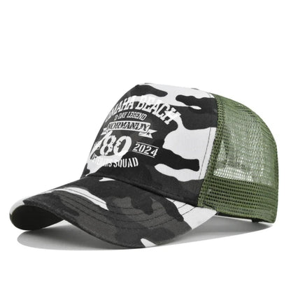 New Fashion Spring Summer Printed Mesh Breathable Baseball Cap Gorras Personality LOGO for Men WomenCouples Visor Hat Casquette
