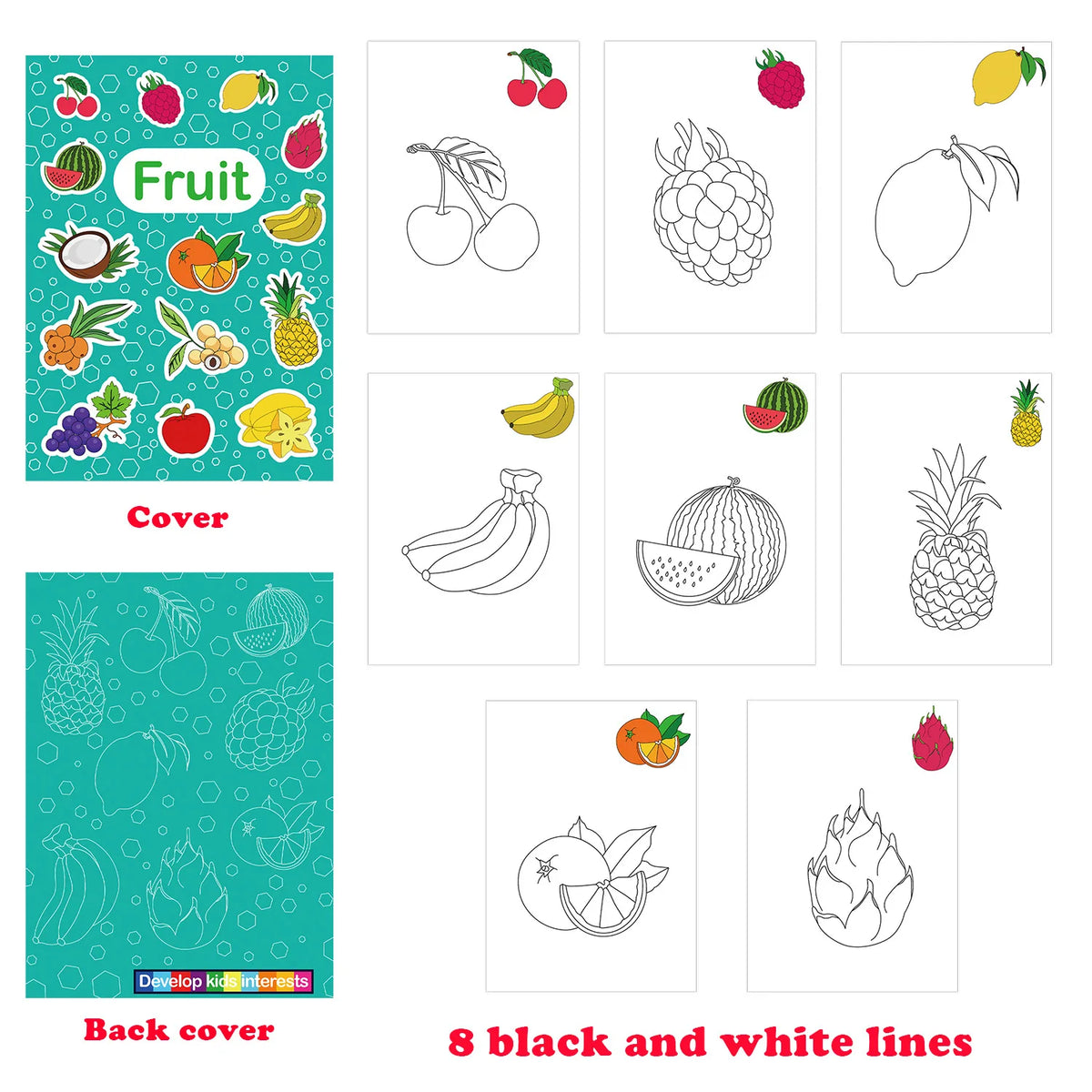 12Pcs/Set Children's Graffiti Drawing Coloring Book for 3-5Year Baby Learn To Draw Early Educational Interactive Preschool Toys