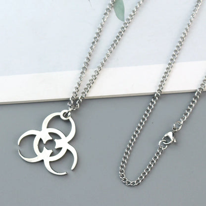 Stainless Steel Residents Evils Pendant Necklace Corporation Symbol Chain Necklace Fans Cosplay Party Jewelry Accessories Gift