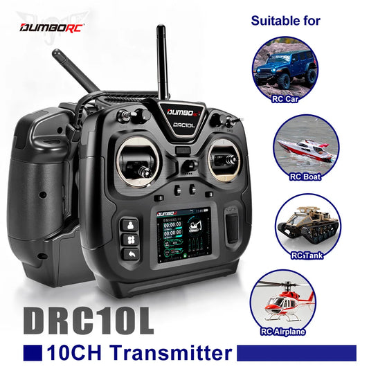 (New Product Surprise Price) DUMBORC DRC10L 2.4G 10CH Coach Mode Remote Controller For RC Plane Car Boat Tank