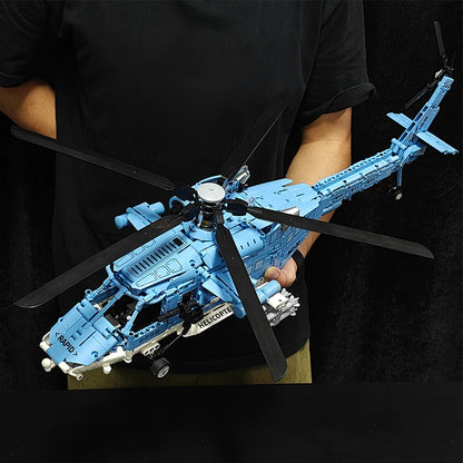 HUIQIBAO 1389PCS Military Helicopter Gunship Building Block Set for Children Airplane Bricks Toy Brick Home Decor.