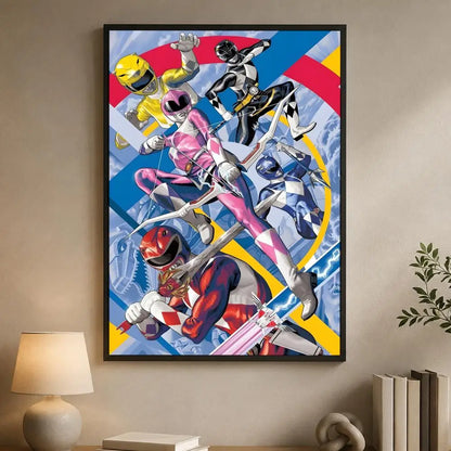 Mighty Morphin Power Rangers Poster PP Paper Decorative Wall Art for Living RoomsBedrooms Bars Cafes Stylish Home Decor Gift