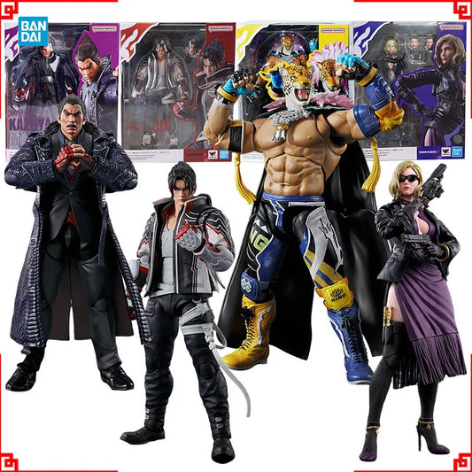 Bandai Tekken 8 Anime Figure SHF Kazama Mishima King Nina Williams Action Figure Collectibles High Poseability Toys Mens Gift