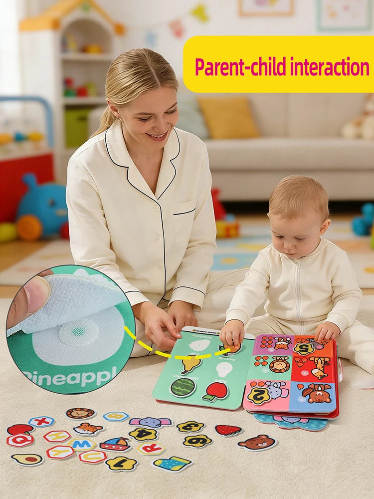 Baby Campus Quiet Book Montessori Sticker Cloth Book Early Educational Toy for Toddlers Gift Ramadan Eid Easter