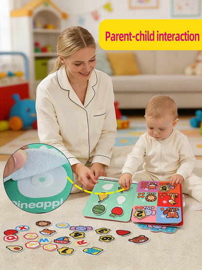 Baby Campus Quiet Book Montessori Sticker Cloth Book Early Educational Toy for Toddlers Gift Ramadan Eid Easter