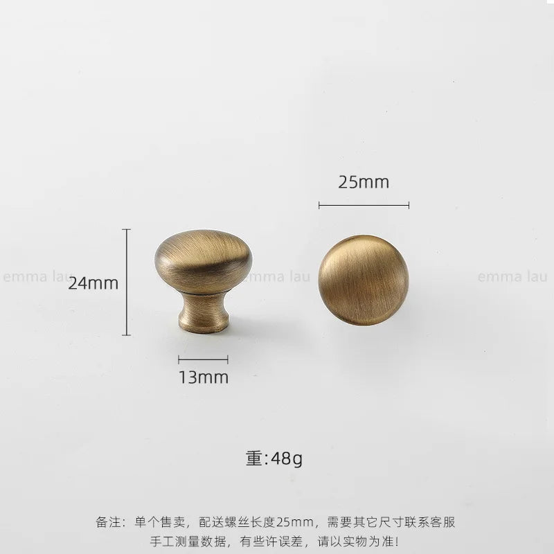 Light Luxury Brass Furniture Handles Retro Long Strip Cabinet Handles Round Door Drawer Knobs Kitchen Wardrobe Cupboard Pulls