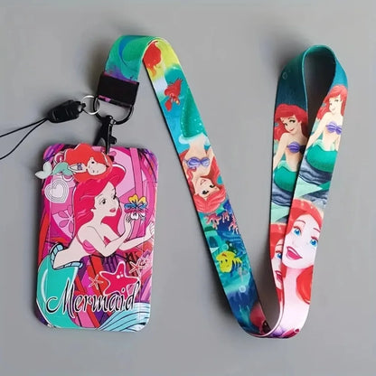 Disney 2D Licensed Product - Princess Adjustable ID Badge Holder Lanyard, for Office and Student Use.