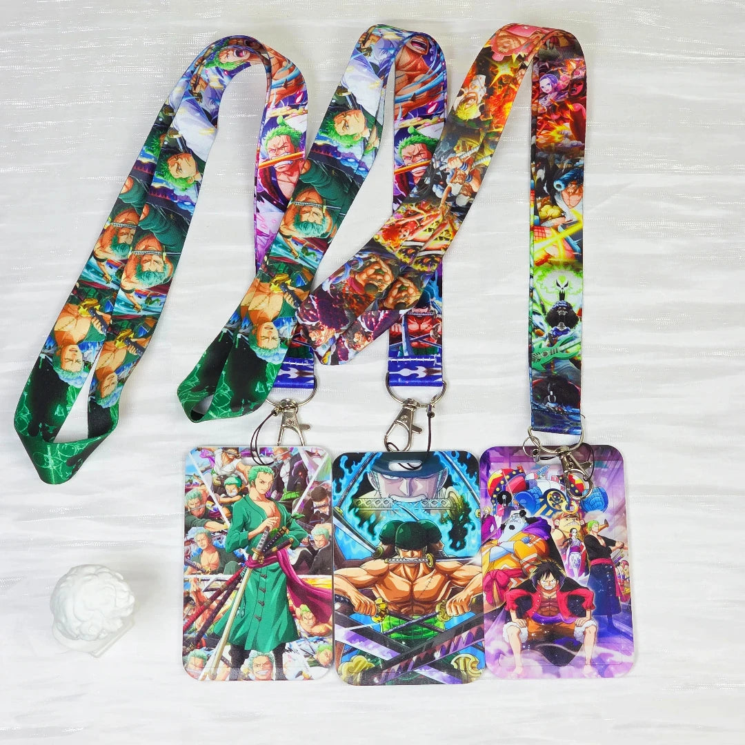 Anime Cartoon Credential Holder Keychains Neck Lanyard For Pass Card Anime Credit Card Holder Keychain Straps Wholesale