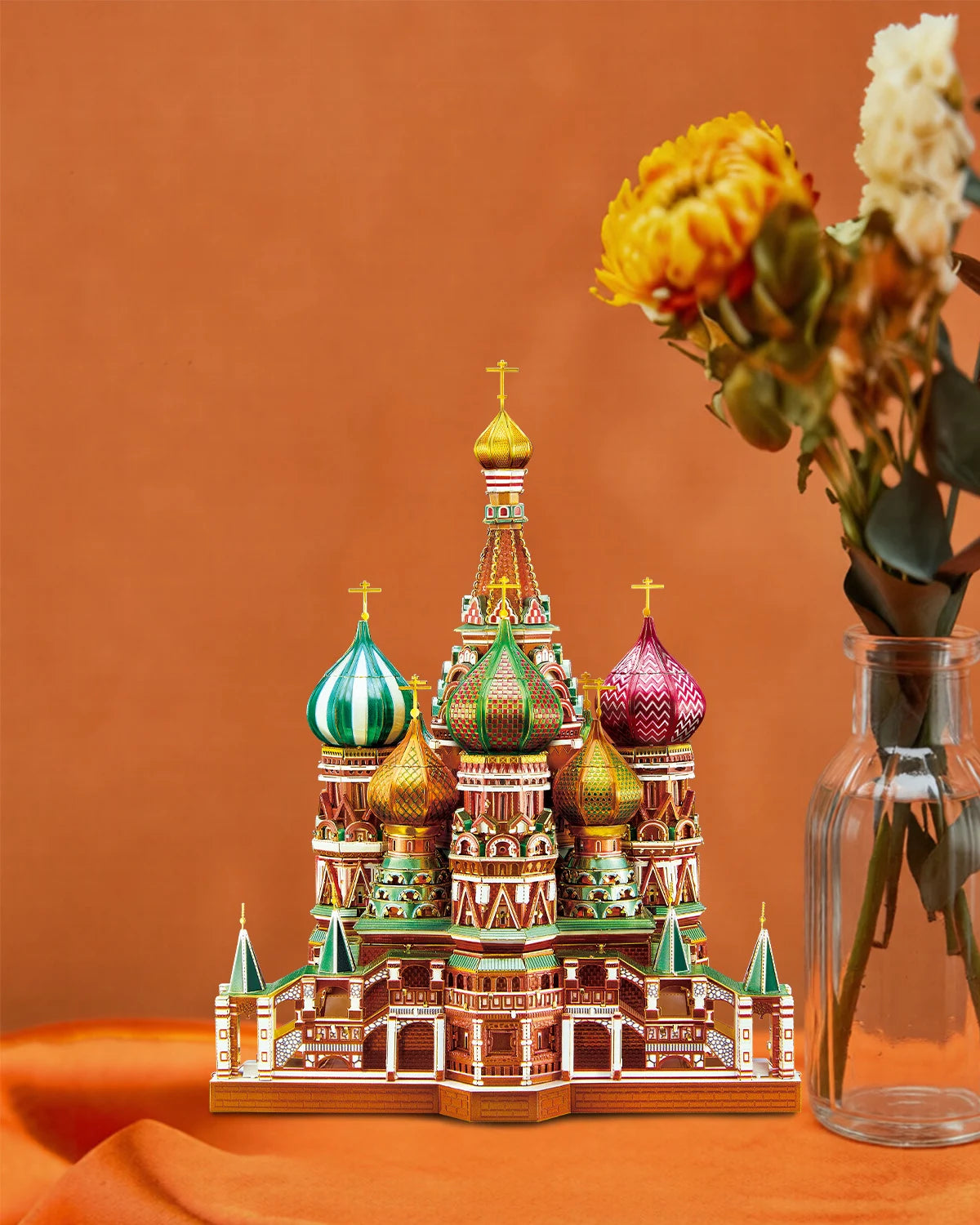 Piececool 3D Metal Model Kits Saint Basil's Cathedral 3D Metal Puzzle Model Building Kits for Adults Brain Teaser DIY Model Gift